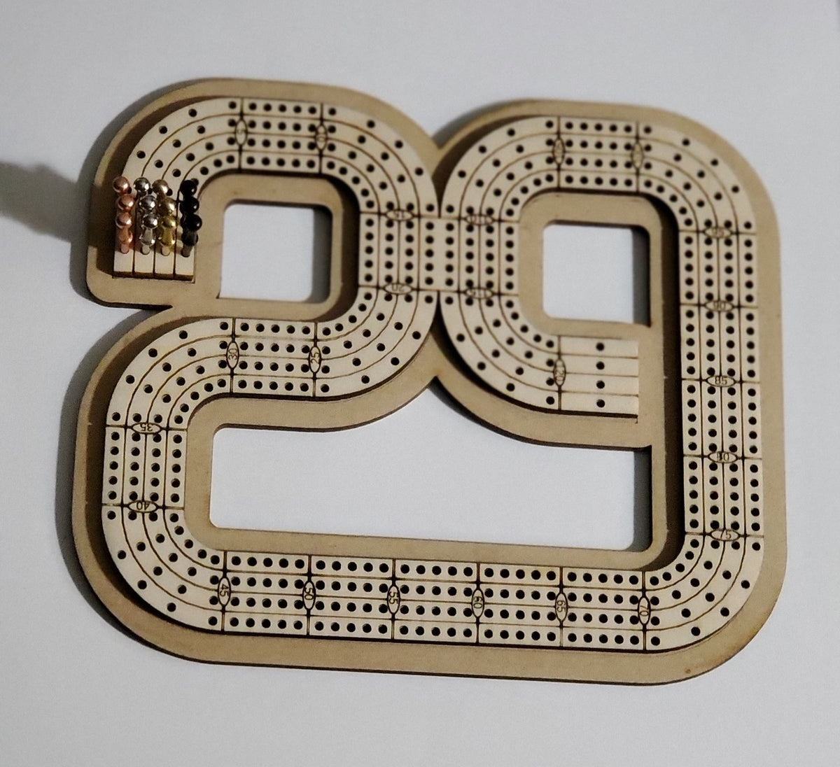 Travel Sized 4 Lane Cribbage Board - 29