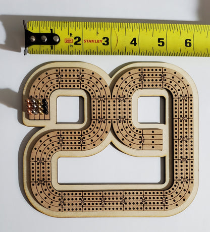 Travel Sized 4 Lane Cribbage Board - 29