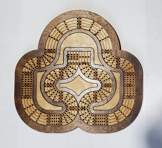 Travel Sized 4 Lane Cribbage Board - Circle-e
