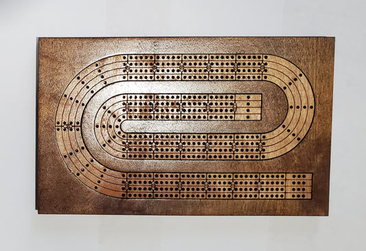Travel Sized 4 Lane Cribbage Board - Paper Clip