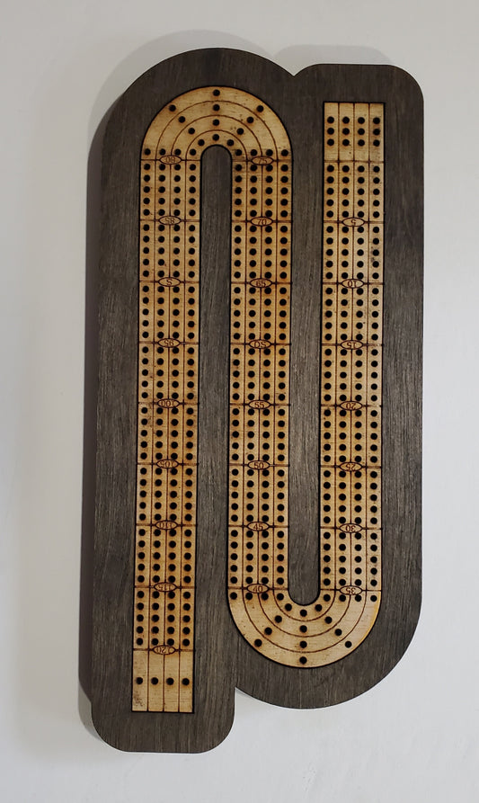 Travel Sized 4 Lane Cribbage Board - Compact Raceway