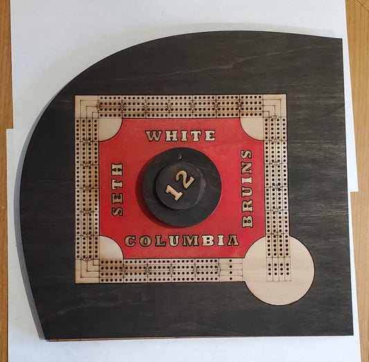 Personalized Baseball Diamond Cribbage Board