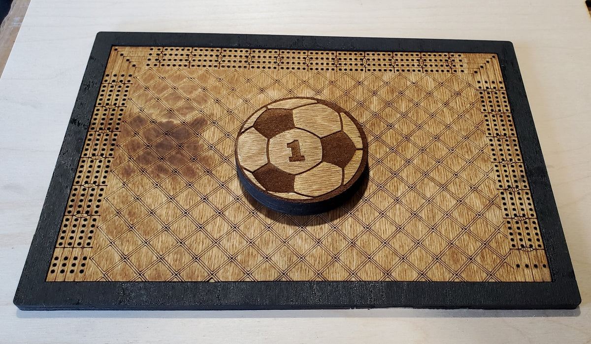Personalized Soccer Cribbage Board