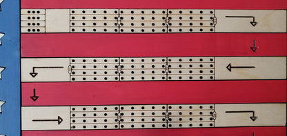 US Flag Cribbage Board