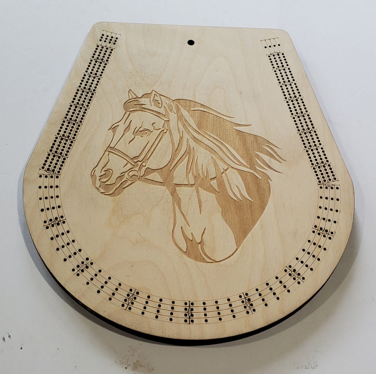 Horseshoe Cribbage Board