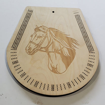 Horseshoe Cribbage Board