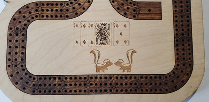 29 Hand Cribbage Board with Skunks