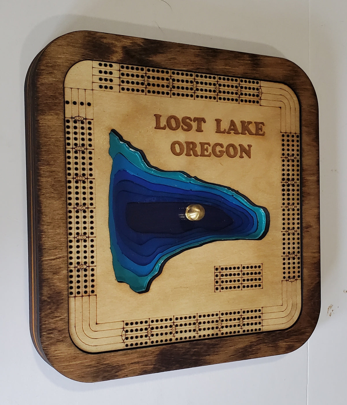 Multiple Layer Lost Lake Cribbage Board