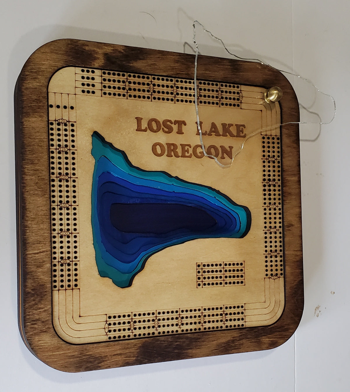 Multiple Layer Lost Lake Cribbage Board