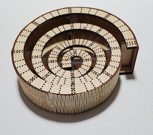 4 Lane Spiral Bowl Cribbage Board
