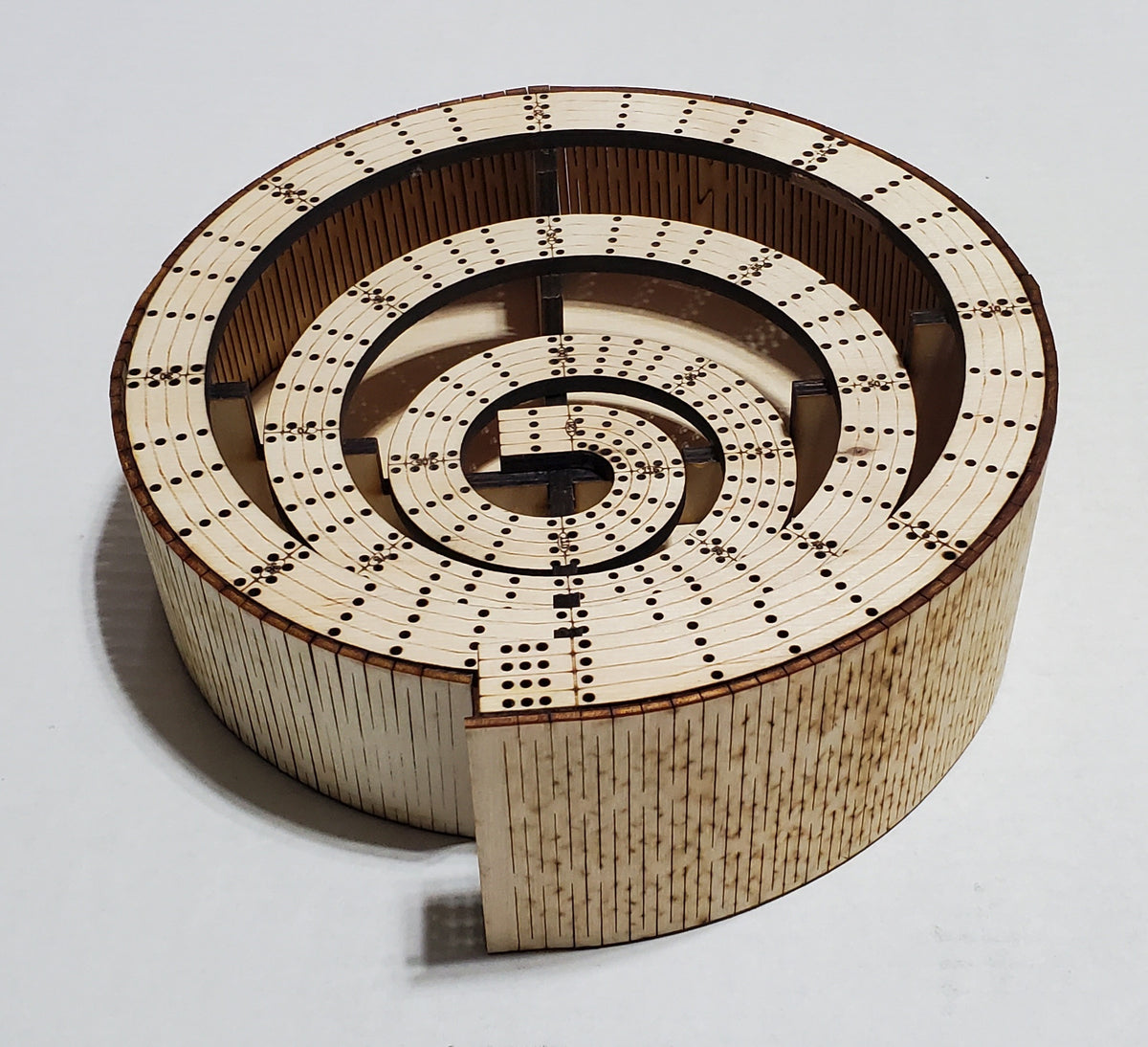 4 Lane Spiral Bowl Cribbage Board