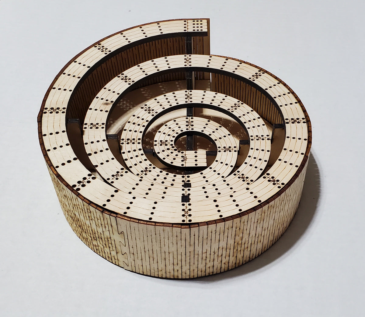 4 Lane Spiral Bowl Cribbage Board