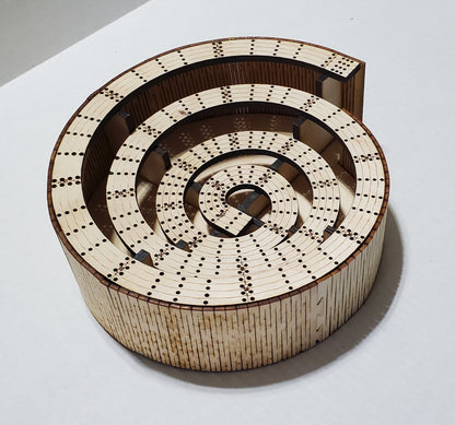 4 Lane Spiral Bowl Cribbage Board