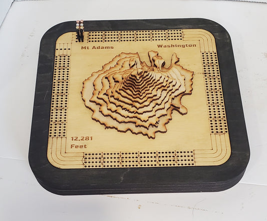 Mount Adams 4 Lane Cribbage Board