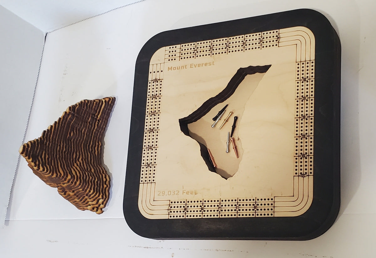 Mount Everest Cribbage Board