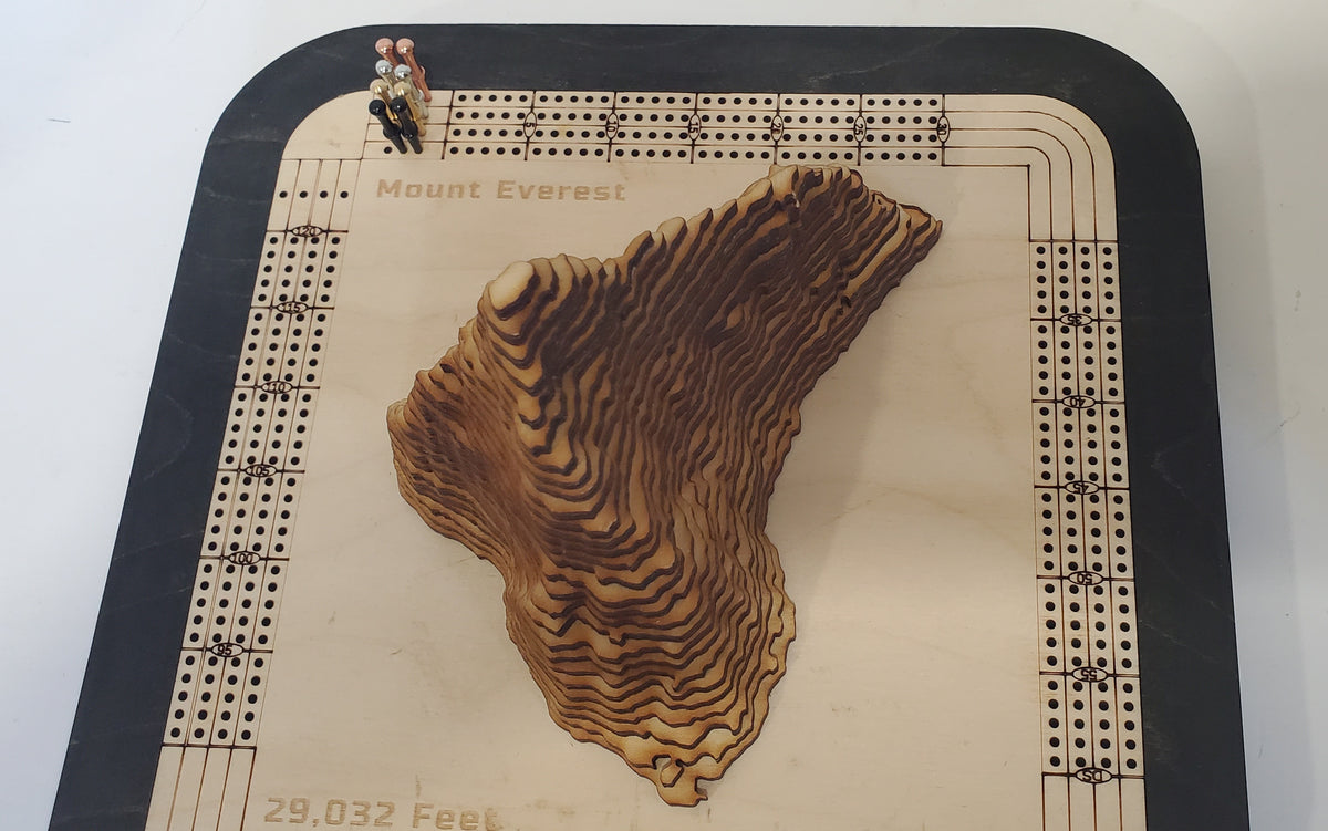 Mount Everest Cribbage Board