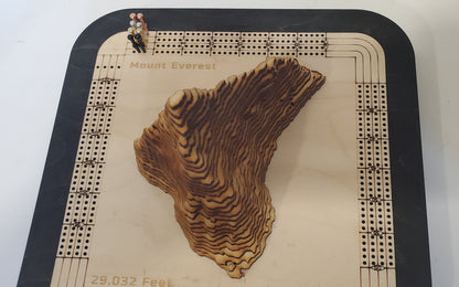 Mount Everest Cribbage Board