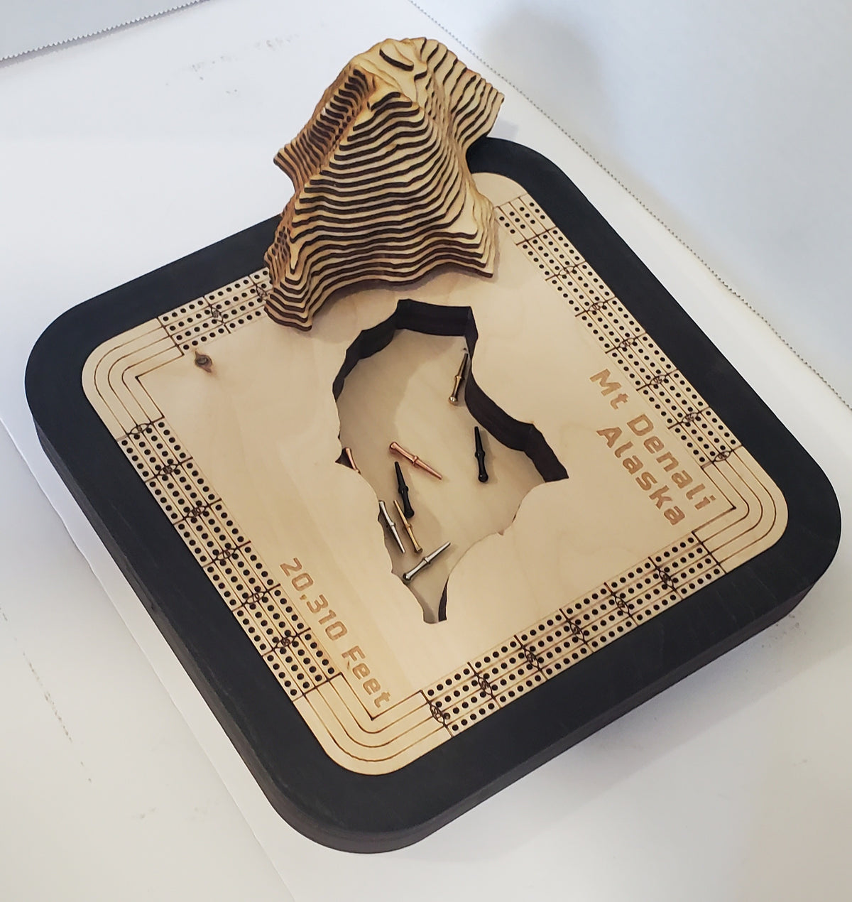Mount Denali Cribbage Board