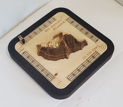 Mount Denali Cribbage Board