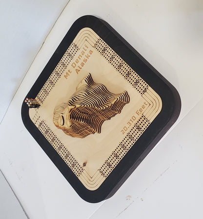Mount Denali Cribbage Board