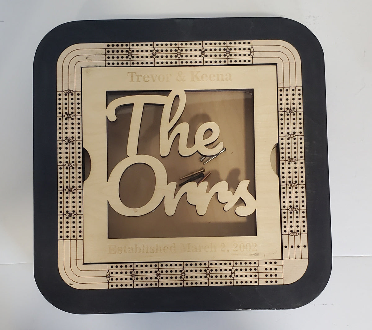 Shadow Box Cribbage Board