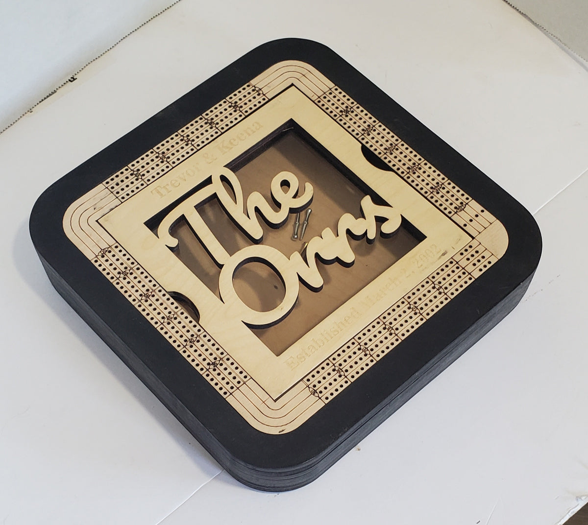 Shadow Box Cribbage Board