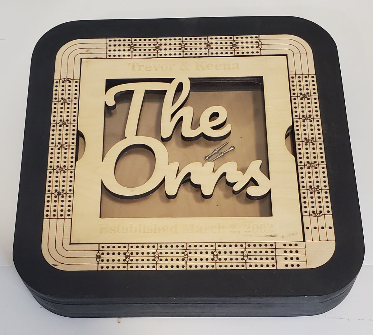 Shadow Box Cribbage Board
