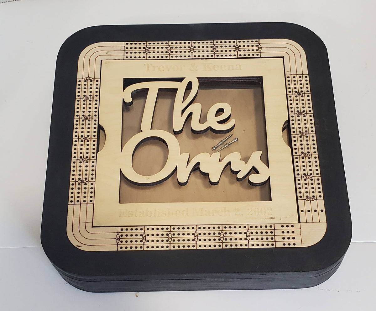 Shadow Box Cribbage Board