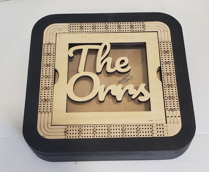 Shadow Box Cribbage Board