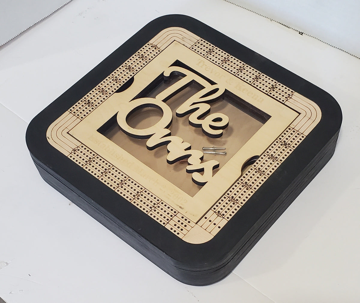 Shadow Box Cribbage Board