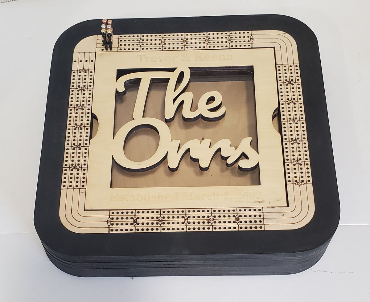 Shadow Box Cribbage Board