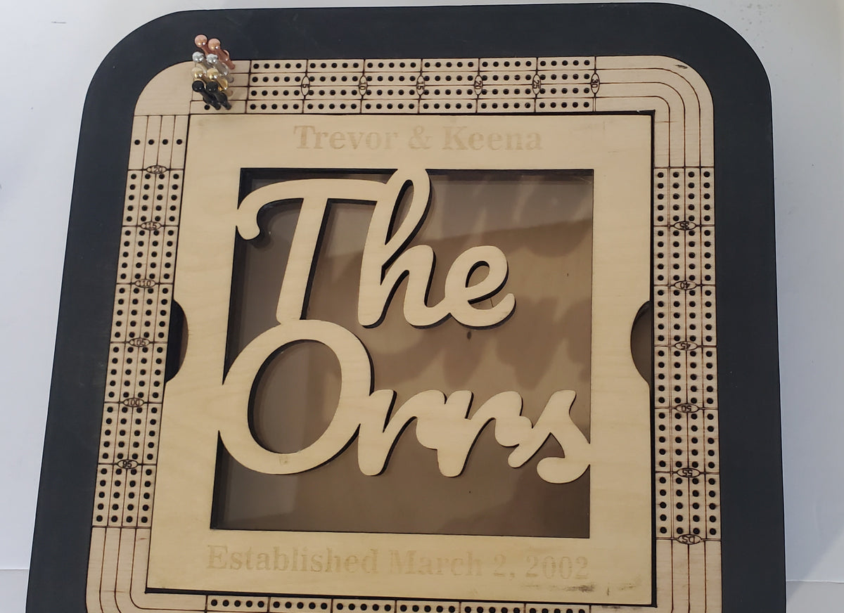 Shadow Box Cribbage Board