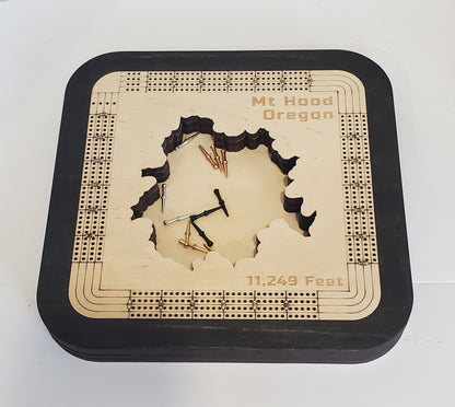 Mount Hood 4 Lane Cribbage Board