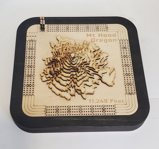 Mount Hood 4 Lane Cribbage Board