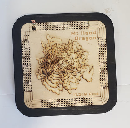 Mount Hood 4 Lane Cribbage Board