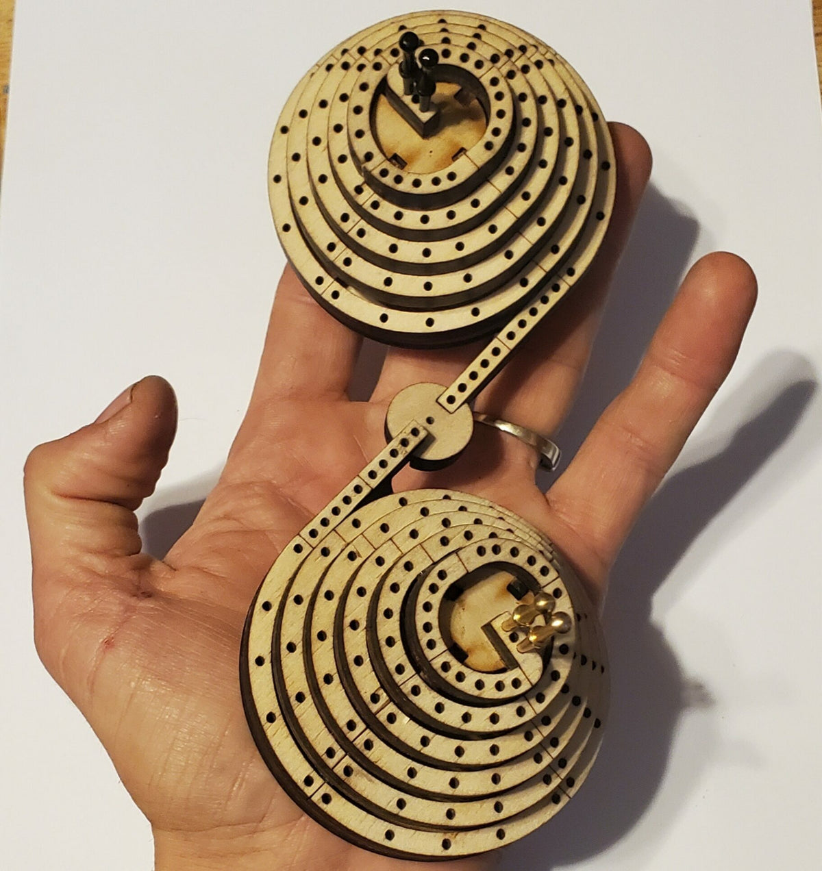 Mini King of the Mountain Cribbage Board