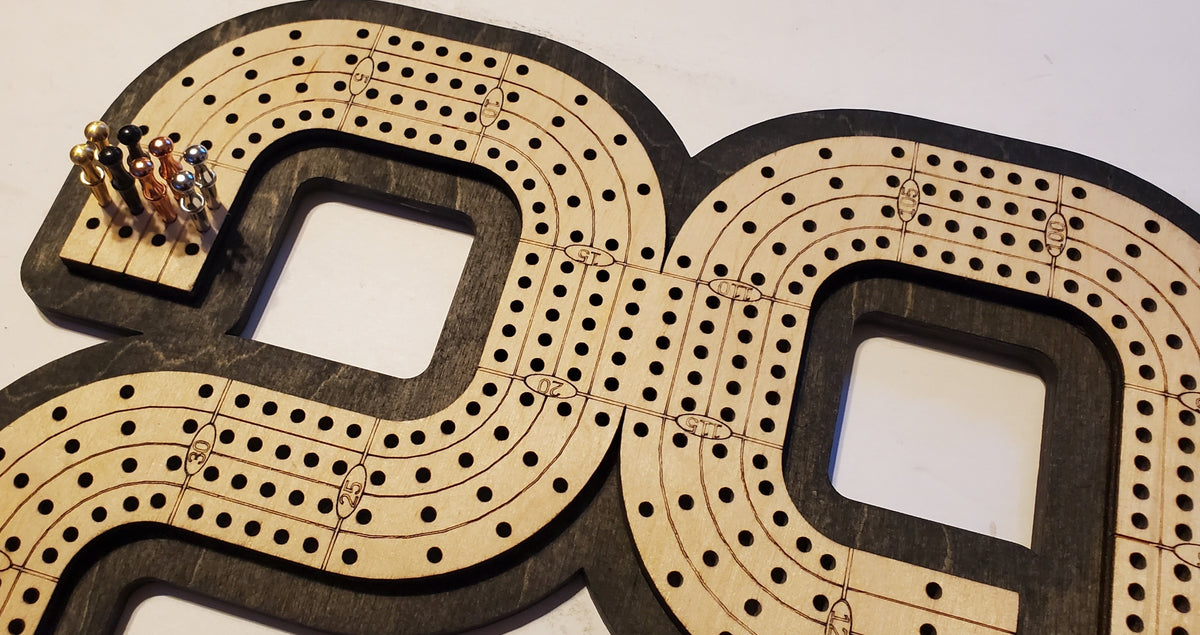 29 Hand Cribbage Board With Removable Peg Holder