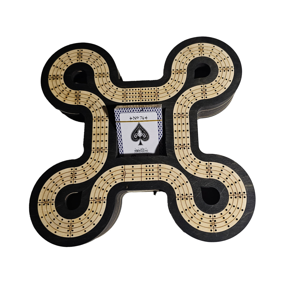 Castle Cribbage Board 4 Lanes