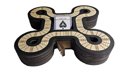 Castle Cribbage Board 4 Lanes