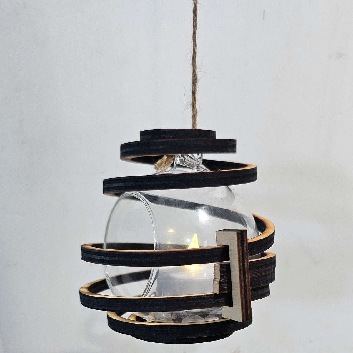 Air Plant / Tea Light Candle Spinning Globe
