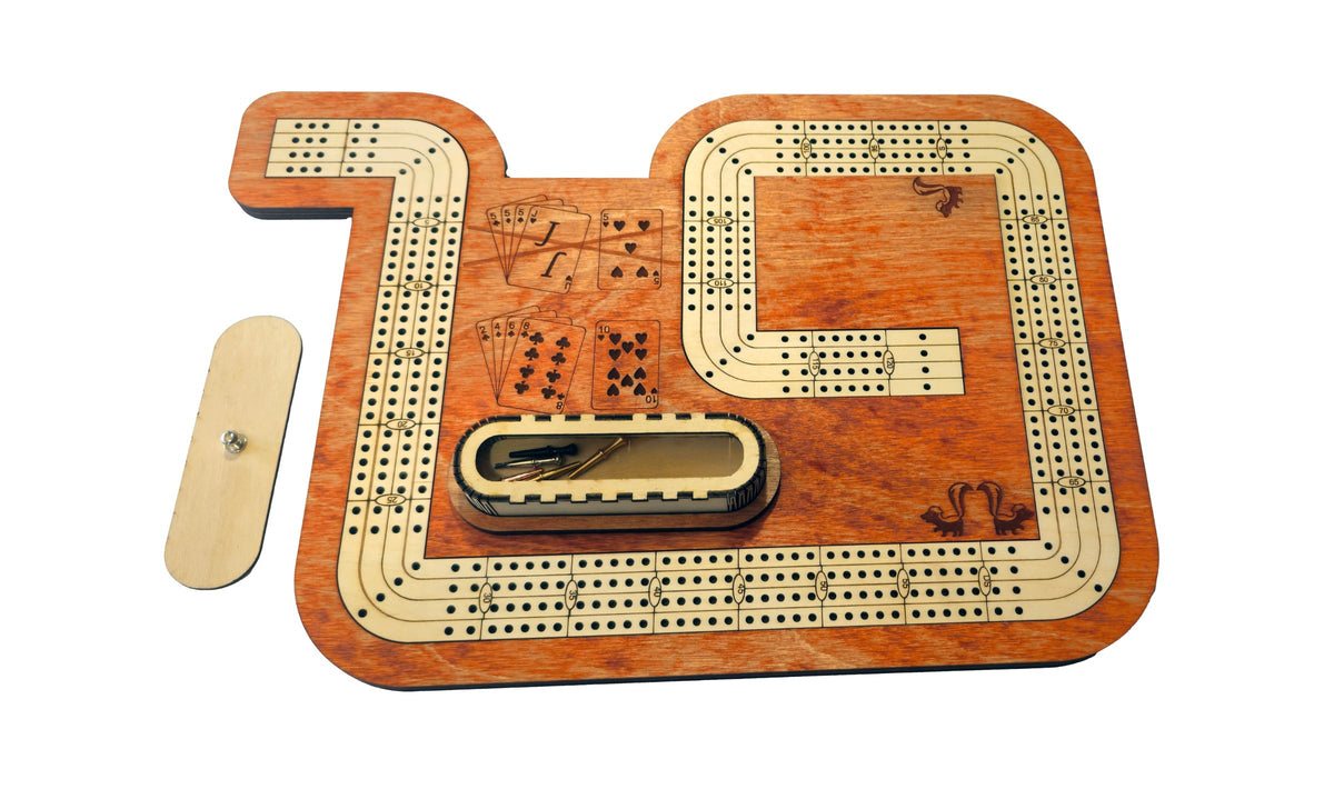 19 Hand 4 lane cribbage board