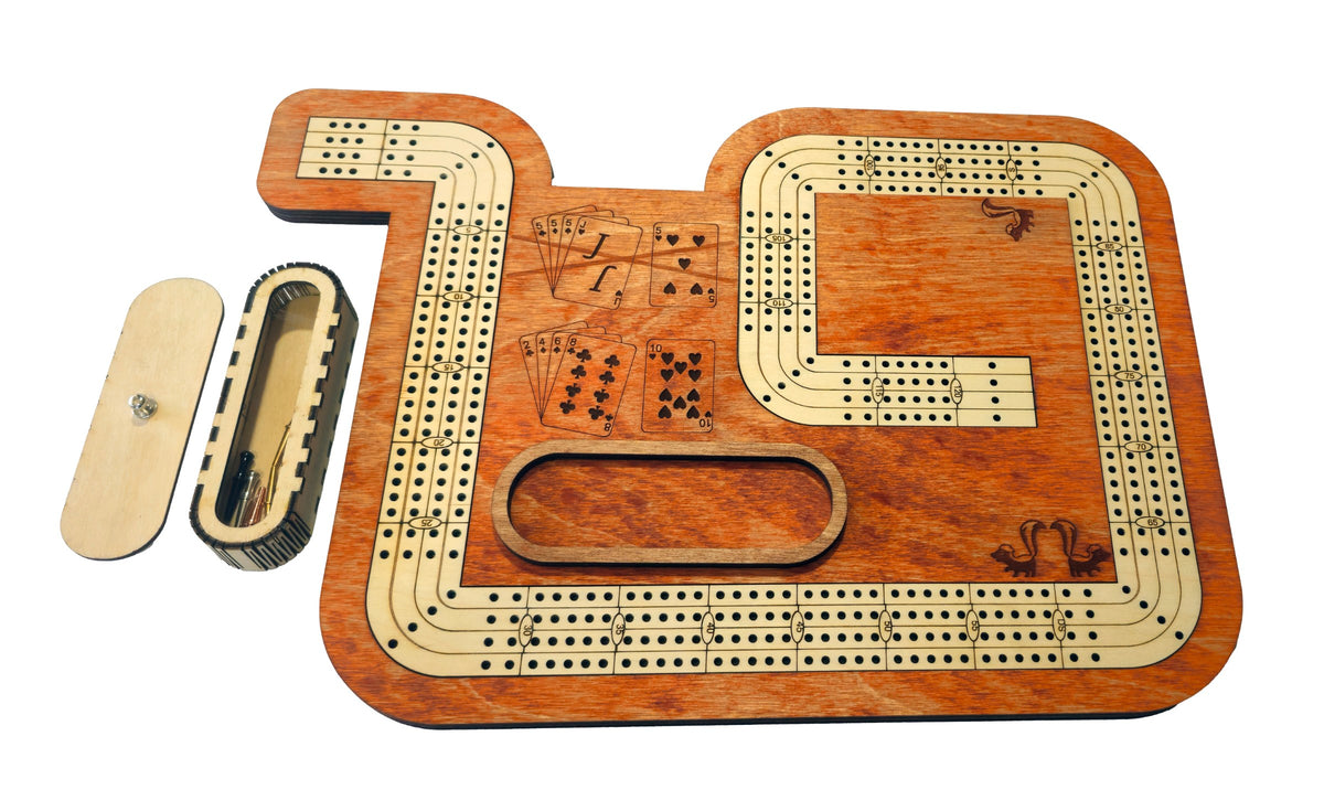 19 Hand 4 lane cribbage board