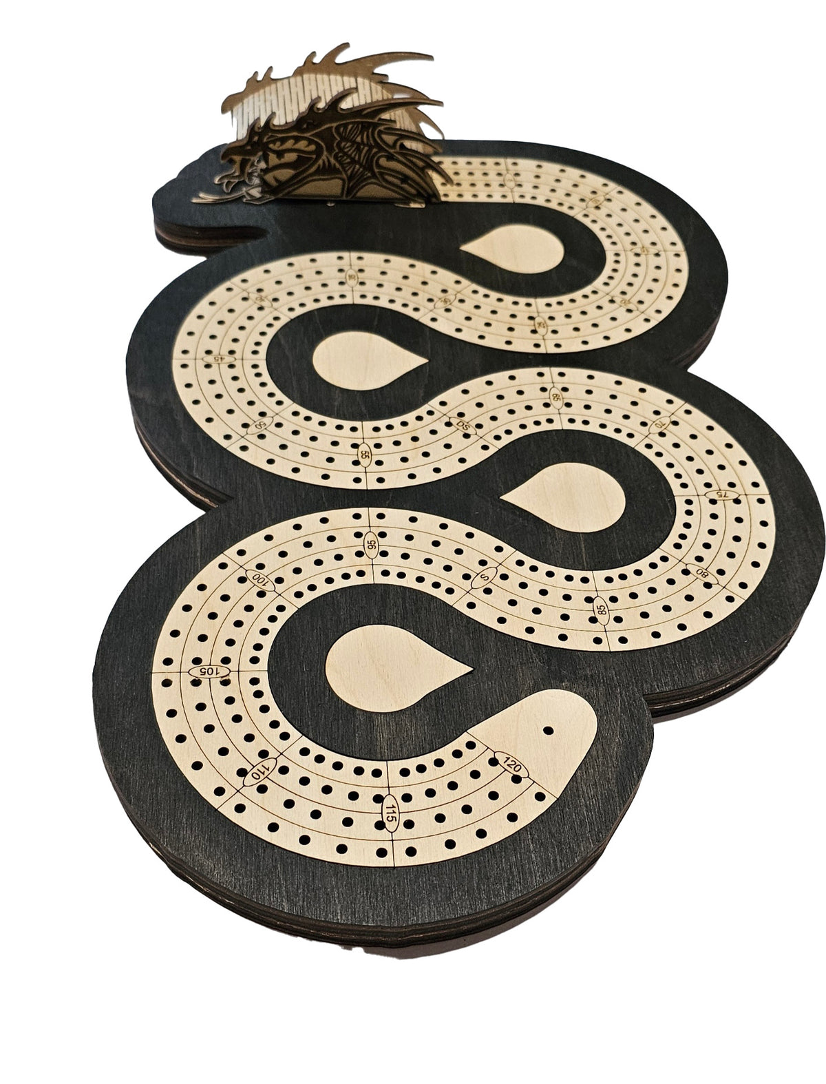 Dragon Cribbage Board with 4 Lanes