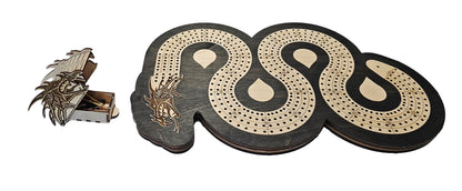Dragon Cribbage Board with 4 Lanes
