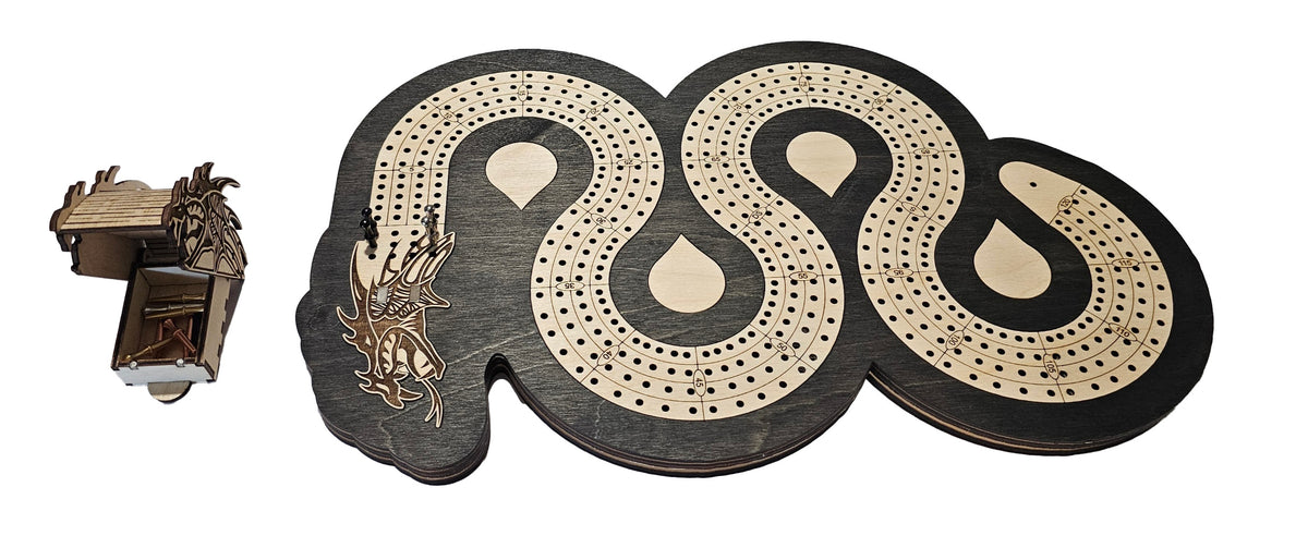 Dragon Cribbage Board with 4 Lanes