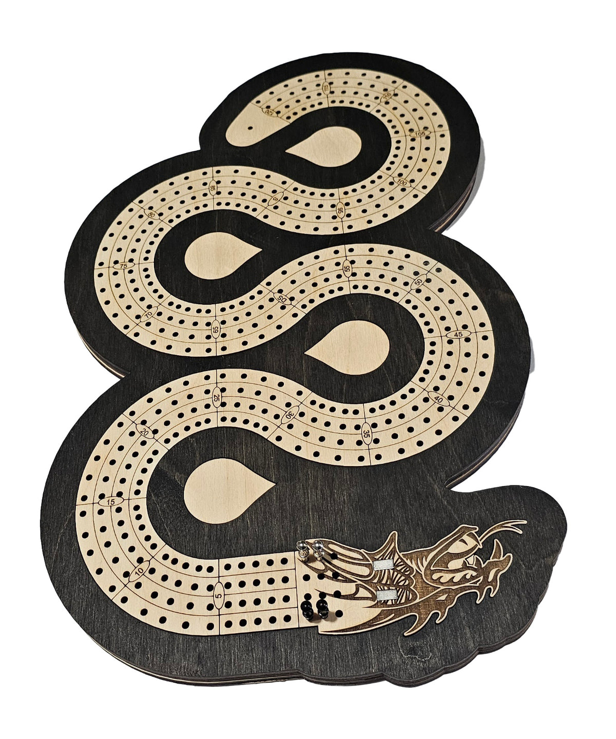 Dragon Cribbage Board with 4 Lanes