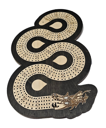 Dragon Cribbage Board with 4 Lanes