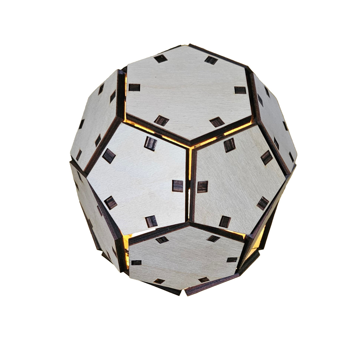 laser engraved cut soccer ball lamp night light