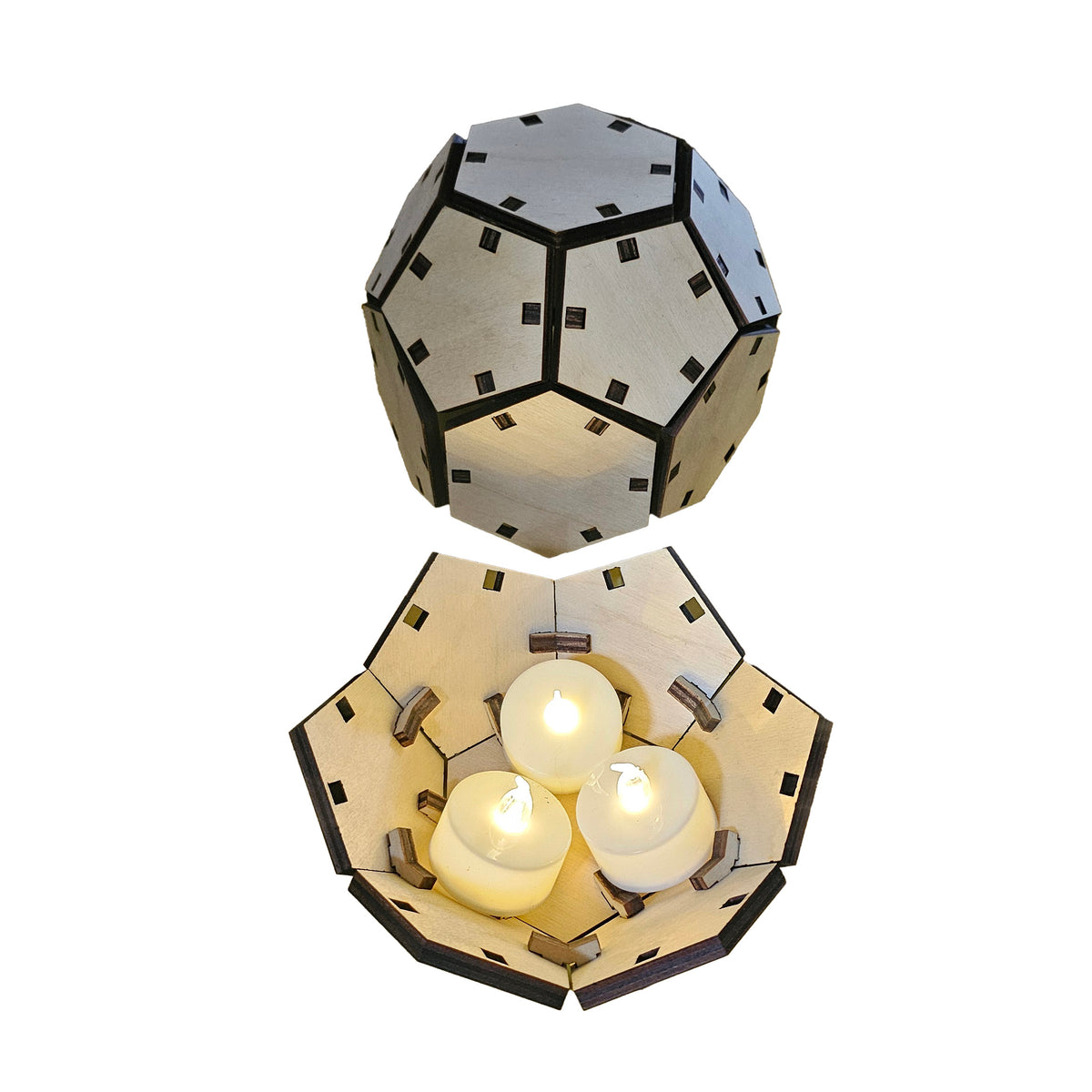 laser engraved cut soccer ball lamp night light