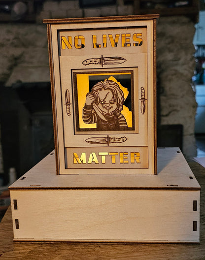 laser engraved cut night light lamp